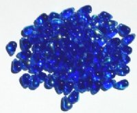 100 4x6mm Transparent Sapphire AB Drop Beads
